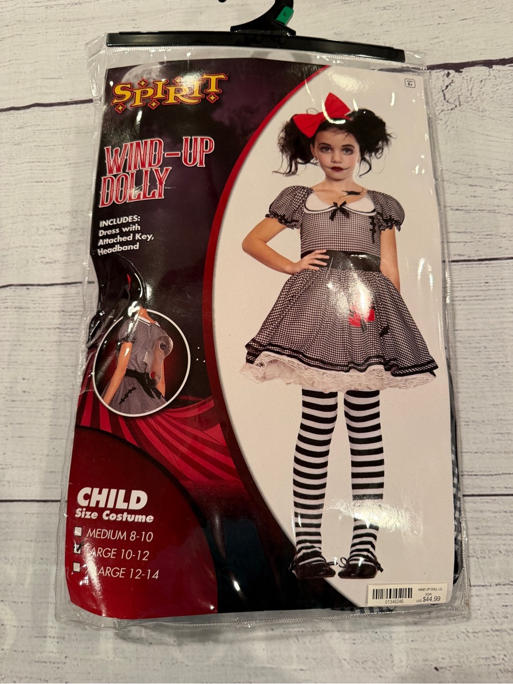 Spirit Wind-Up Dolly Child Costume Girls Size L 10/12